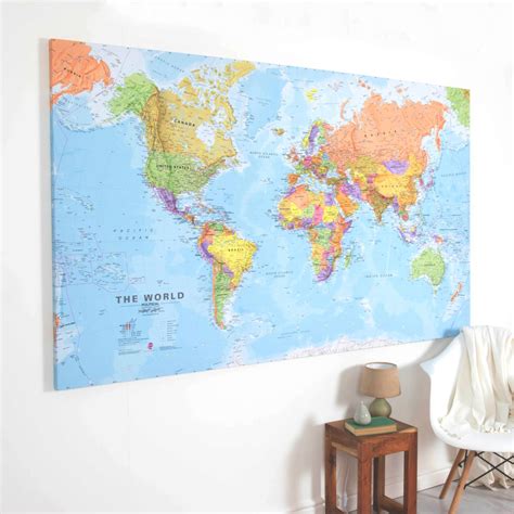 Giant Canvas World Map By Maps International