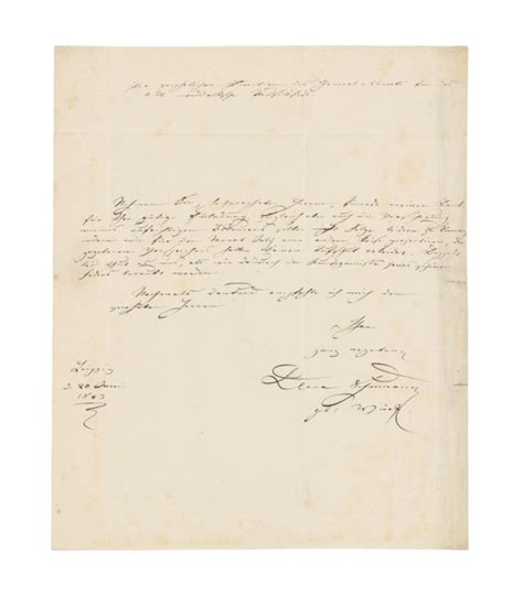 SCHUMANN, Clara (1819-1896). Two autograph letters signed, the first ...