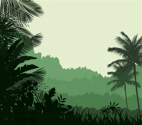 Jungle Silhouette Vector at Vectorified.com | Collection of Jungle Silhouette Vector free for ...