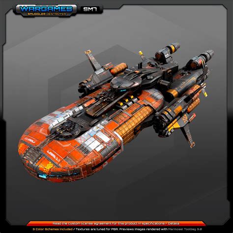 Smuggler Destroyer SM7 3D asset | CGTrader Spaceship 3d Model, Spaceship Art, Spaceship Design ...