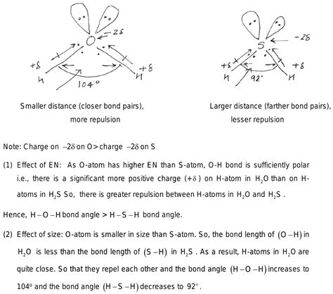 which has greater bond angle h2s or h2o ? why? also give the values