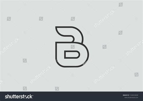 Black White Alphabet Letter B Logo Stock Vector (Royalty Free) 1126916939 | Shutterstock