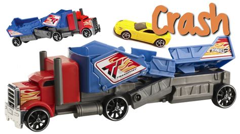 Hot Wheels Crashin' Big Rig Camion Crash Set - YouTube