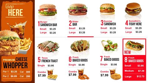 Drive Thru Menu Printable