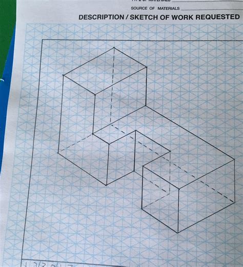 Graph paper for drawing/drafting 3d objects. : r/mildlyinteresting