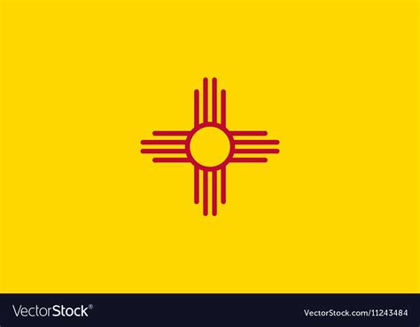 Flag of New Mexico in correct size colors Vector Image