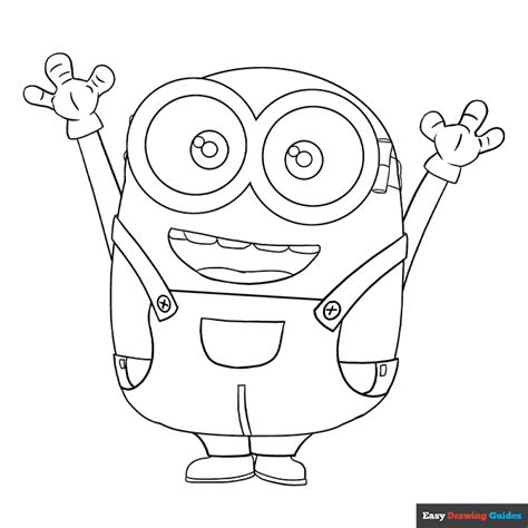 Bob the Minion Coloring Page | Easy Drawing Guides