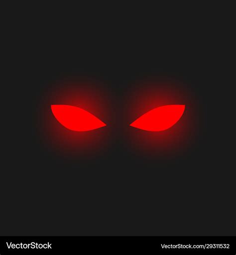 Red eyes flat design Royalty Free Vector Image