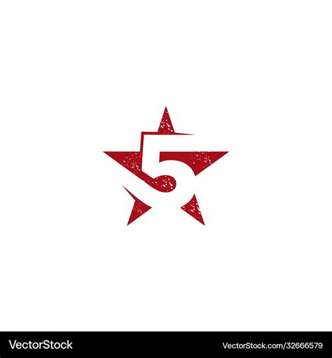 Five star logo design Royalty Free Vector Image