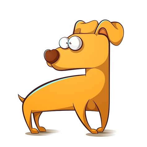 Premium Vector | Cartoon yellow dog.