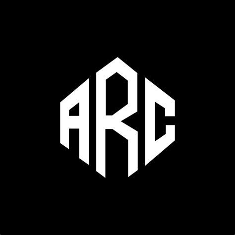 ARC letter logo design with polygon shape. ARC polygon and cube shape logo design. ARC hexagon ...