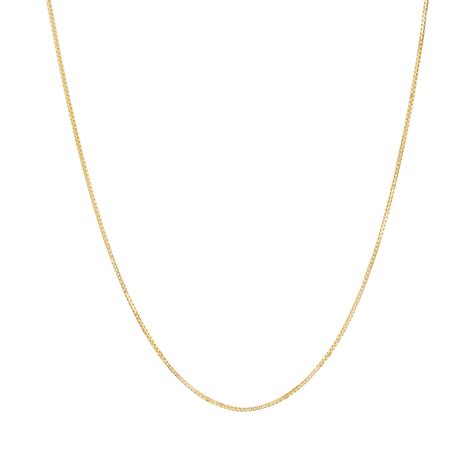 14K Gold Box Chain Necklace – Baby Gold