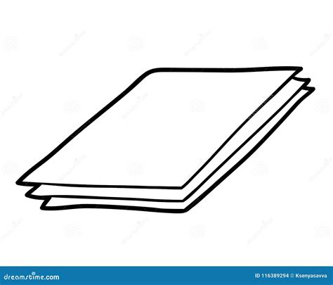 Coloring Book, Heap of Paper Sheets Stock Vector - Illustration of pile ...