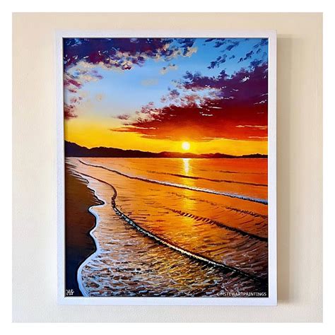 Acrylic Beach Sunset Paintings