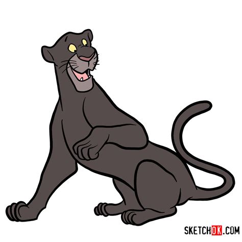 How to Draw Bagheera from The Jungle Book in 12 Easy Steps