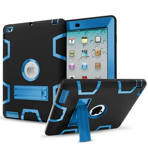 Goldcherry For iPad 9.7 inch 4th Gen Case, Three Layer Heavy Duty Shockproof Hybrid High Impact ...