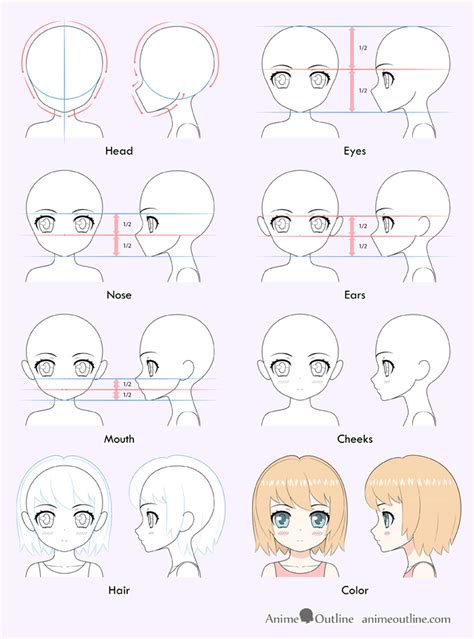 How to Draw a Cute Anime Girl Step by Step - AnimeOutline