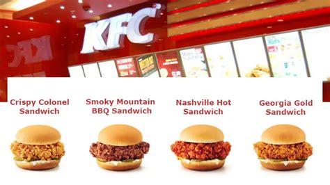 Choose Your Favorite New KFC Sandwich Menu | Calories