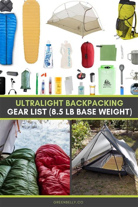 Ultralight backpacking gear list – Artofit