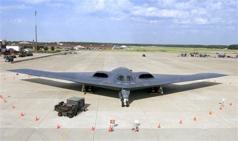 U.S. Air Force (USAF) B-2 Spirit stealth bomber at Langley Air Force Base, Virginia, USA ...