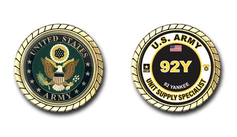 US Army 92Y Unit Supply Specialist MOS Challenge Coin - US Army Logistics Corps MOS Challenge ...