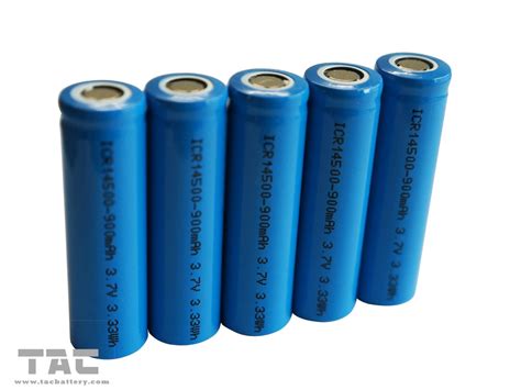 Rechargeable Lithium Ion Cylindrical Battery AA 3.7V 14500 For Solar