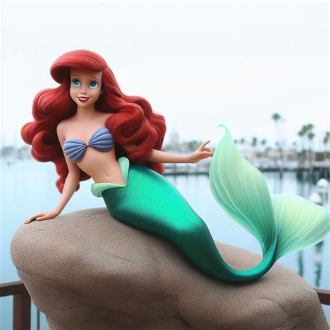 Ariel on a rock (1) by Josephs-Arts-AI on DeviantArt