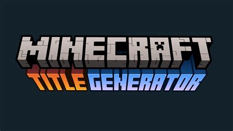 Minecraft Title Generator - 3D model by ewanhowell5195 [208600b] - Sketchfab