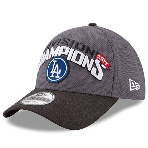 Los Angeles Dodgers New Era 2017 NL West Division Champions 9FORTY Adjustable Hat – Graphite