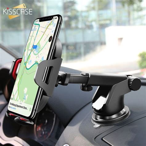 KISSCASE Windshield Mount Gravity Car Phone Holder for iPhone X Sucker Stand Holder for Phone in ...