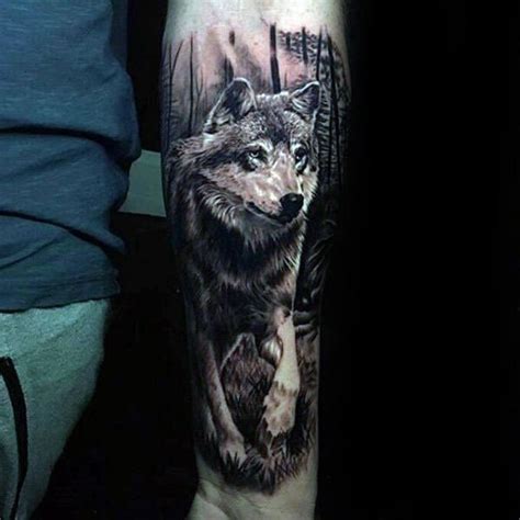 Realistic Wolf Tattoo