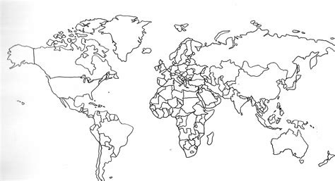 Blank World Map With Countries 2013 Widescreen 2 HD Wallpapers ... | World map outline, Free ...