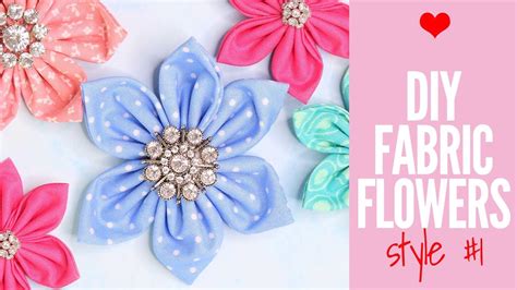 How to Make Fabric Flowers - Quick and Easy Tutorial - YouTube