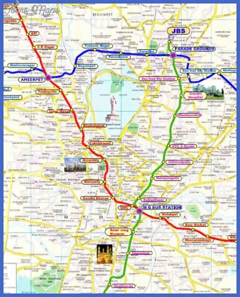 Hyderabad Metro Map - ToursMaps.com