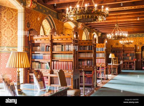 Wales, Cardiff, Cardiff Castle, The Library Stock Photo - Alamy