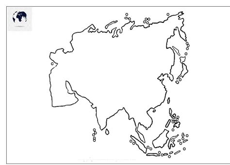 Printable Blank Asia Map – Outline, Transparent, PNG Map - Blank World Map | Asia map, Blank ...