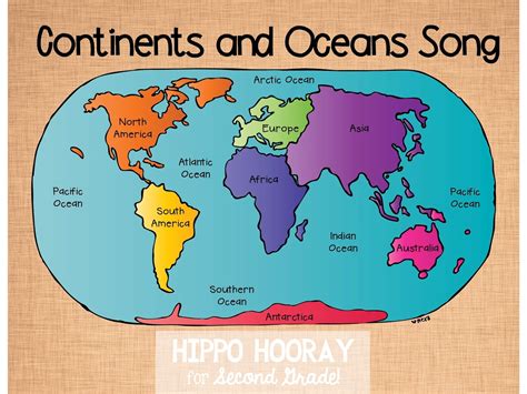 Continents/Ocean Song (and Video!) - Hippo Hooray for Second Grade!