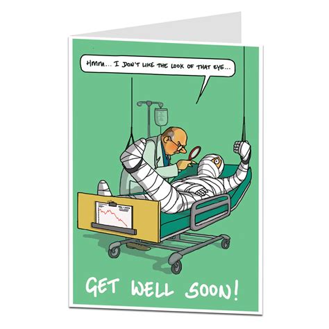 Get Well Soon Card For Men & Women Funny After Operation Surgery Illness | eBay