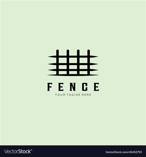 Fence logo design Royalty Free Vector Image - VectorStock