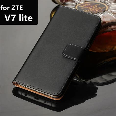 Premium Leather Flip Cover Luxury Wallet Phone case For ZTE Blade V7 Lite card holder holster ...