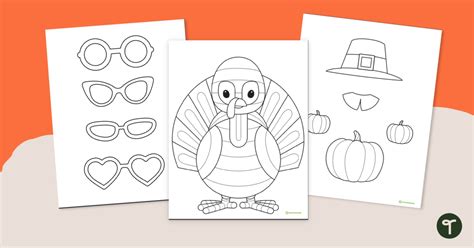 Funky Turkey Thanksgiving Craft Template | Teach Starter