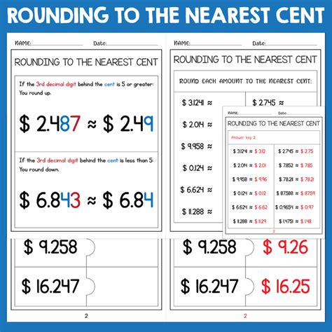 Rounding Money Worksheets - Worksheets Library