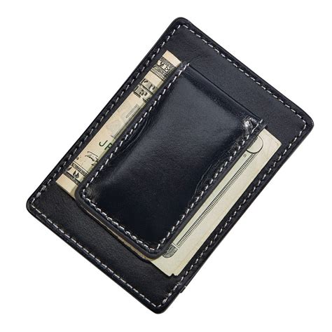 Leather Magnetic Money Clip with Credit Card Holder: HansonEllis.com