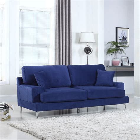 Madison Home USA Ultra Modern Plush Velvet Living Room Sofa | Wayfair