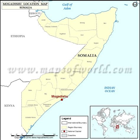 Where is Mogadishu | Location of Mogadishu in Somalia Map