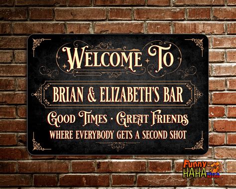 Vintage Bar Sign Personalized Metal - Etsy Canada