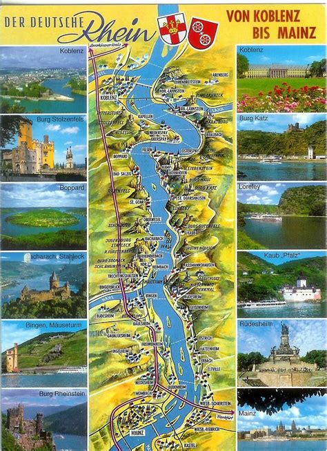 Map of the German Rhine River Valley https://www.pinterest.com ...