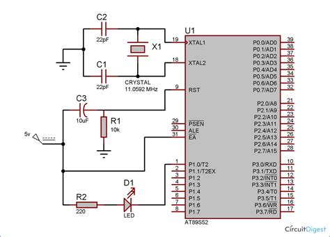 8051 Microcontroller Programmer Circuit Diagram