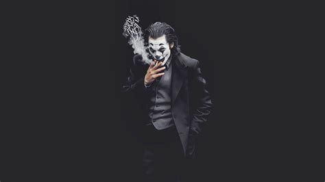 5120x2880 Resolution Joker Smoking Monochrome 5K Wallpaper - Wallpapers Den