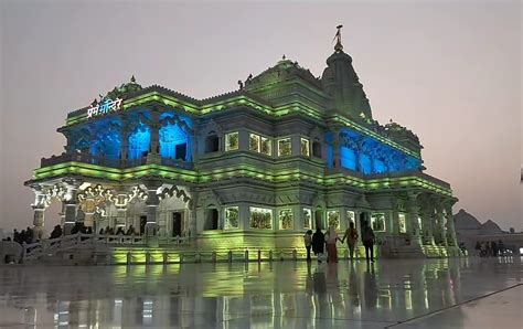 50 Best Prem Mandir Vrindavan Images, Prem Mandir Night View Photos.